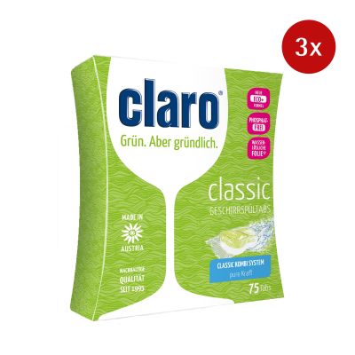 Set di 3 linguette per lavastoviglie Claro Classic