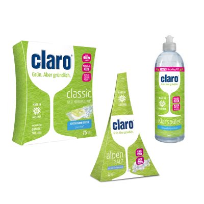 Presentazione dei diversi prodotti claro nella classica confezione Tabs