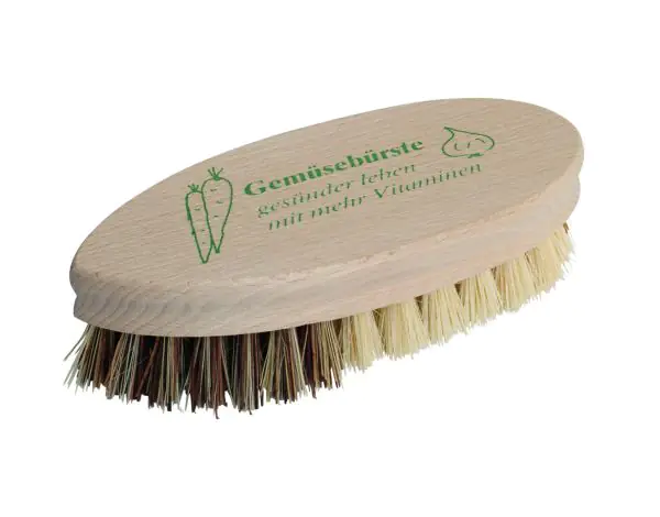 Set Di 2 Spazzole Per Verdure In Legno Con Setole Delicate - Ideali Per Pulire Patate, Carote E Frutta - Strumento Multiuso Da Cucina - 4